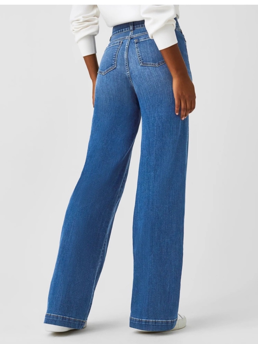 Spanx Wide Leg Jeans  High Rise Shaping‎ Denim L - Picture 2 of 9